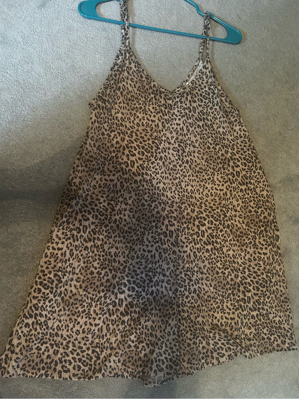 Vanilla Bay Leopard-Print stretch romper
